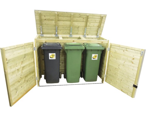LUTRABOX Containerberging voor 3 containers 240 L, 208x90x125 cm