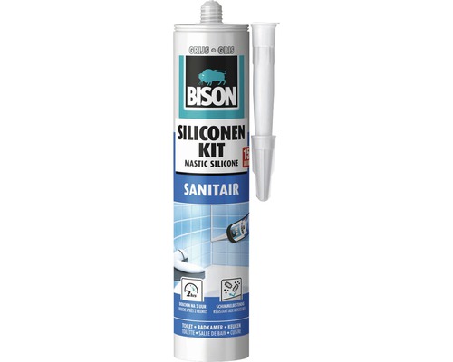 BISON Sanitair siliconenkit grijs 310 ml-0