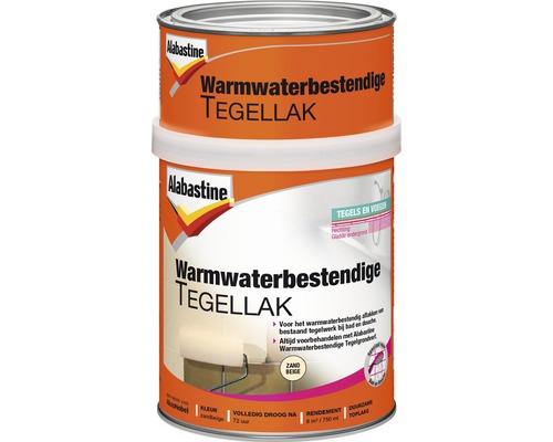 ALABASTINE Warmwaterbestendige tegellak 2 componenten zandbeige 750 ml-0