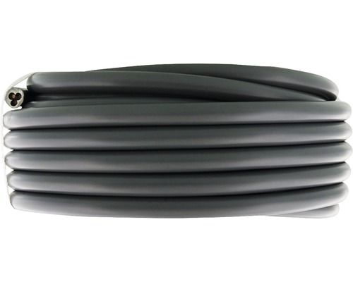 Grijze elektriciteitskabel opgerold