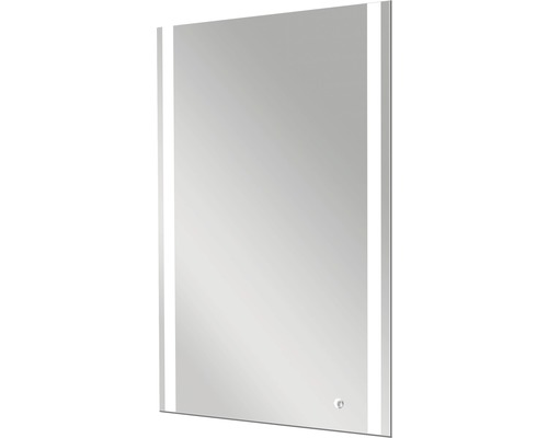 Rechthoekige spiegel met LED-verlichting aan de zijkanten