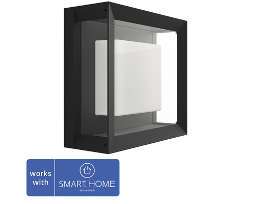 PHILIPS Hue White and Color ambiance LED buitenlamp Econic zwart Moderne buitenlamp met Smart Home functie