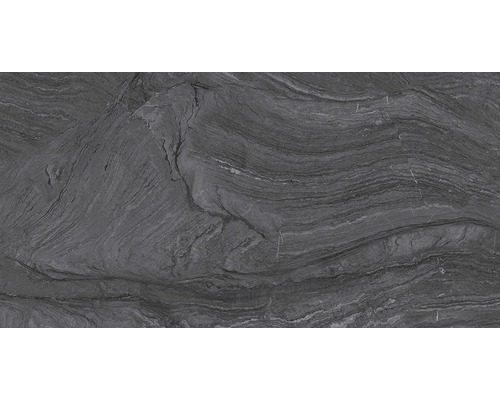 Wand- en vloertegel Varana marengo 32x62,5 cm Decoratieve stenen wandtegel met golvende textuur.