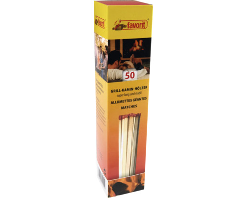 FAVORIT® Aanmaaklucifers voor barbecue en haard,20 cm Barbecue aansteker haardhout in doos