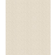 Close-up van een tapijt met visgraatmotief.