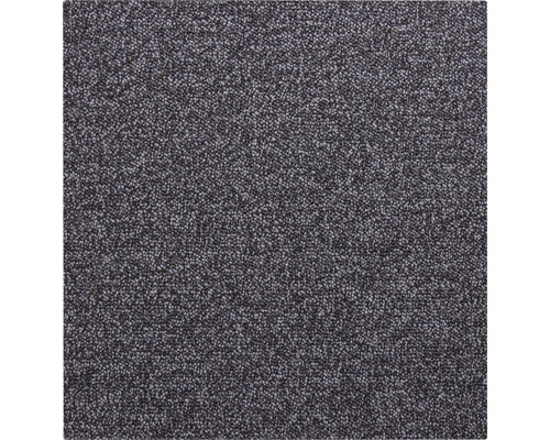 Tapijt bouclé Massimo bruin 400 cm breed Detailopname van een antracietkleurige tapijttegel.