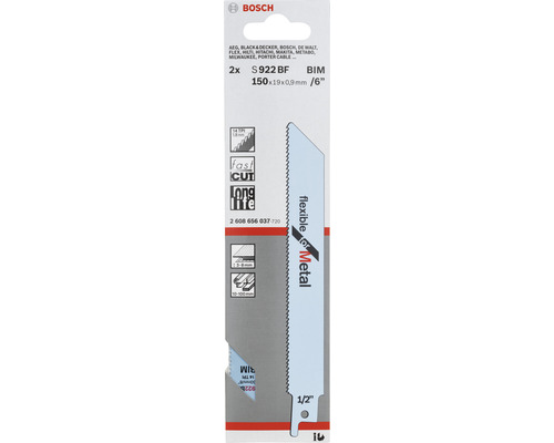 Bosch reciprozaagblad S 922 BF, 2 stuks