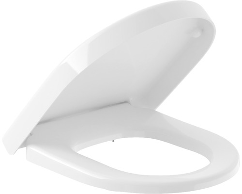 Toiletdeksel van kunststof, met open deksel