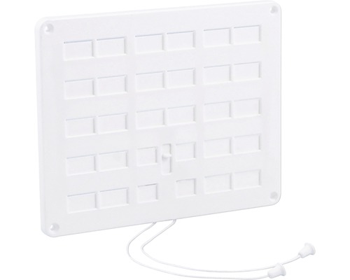 ROTHEIGNER Ventilatierooster afsluitbaar koordbediening kunststof wit 250 x 200 mm Witte universele antenne met montageplaat en aansluitkabel