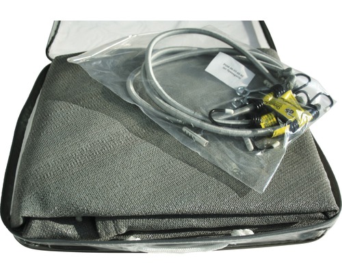 Transporttas met beschermmat, spanbanden en bevestigingsmateriaal