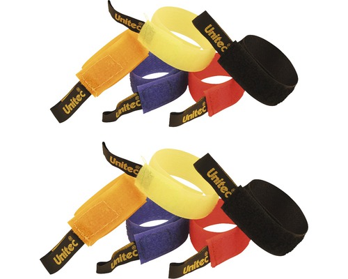 Meerkleurige kabelbinders met klittenbandsluiting