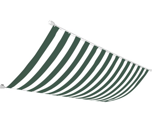 Zonnescherm met groen-witte strepen