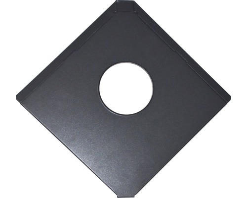 PRECIT Quadra aluminium grondplaat voor dakdoorvoer RAL 7016 antracietgrijs 316 x 316 x 0,7 mm
