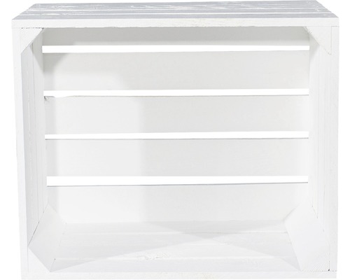 Witte houten opbergkist