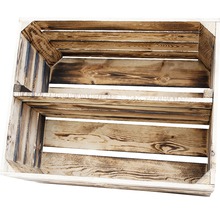 VINTAGE MÖBEL Vintage fruitkist gevlamd met plank 50x40x30 cm-thumb-1 VINTAGE MÖBEL Vintage fruitkist gevlamd met plank 50x40x30 cm-thumb-1