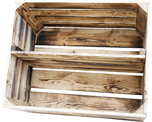 Houten krat met plank