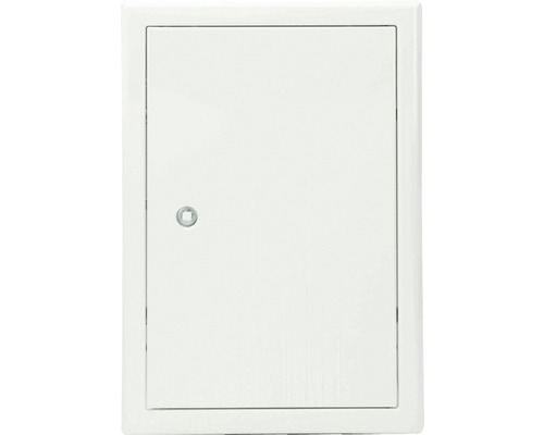 Inspectiedeur Softline plaatstaal verzinkt wit RAL 9016 met verzonken 4-kantafsluiting 20 x 25 cm