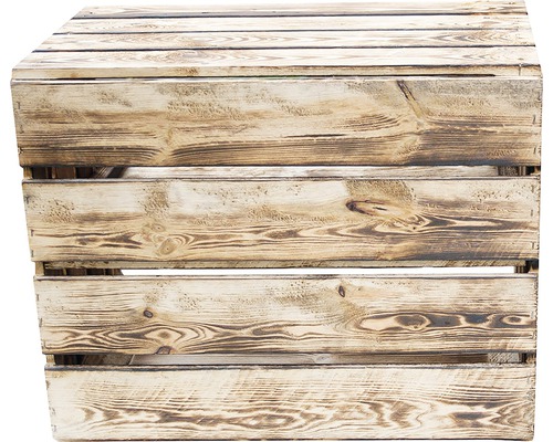 Houten kist met licht verbrande look