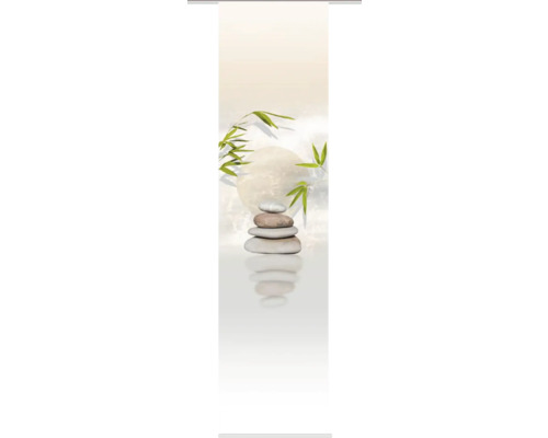 Decoratieve rolbanner met steenmannetje en bamboemotief