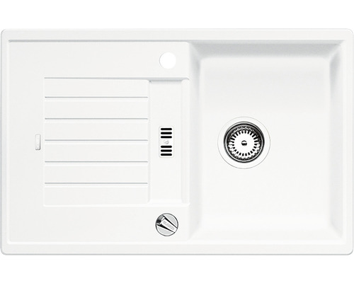 Witte gootsteen met afdruiprek