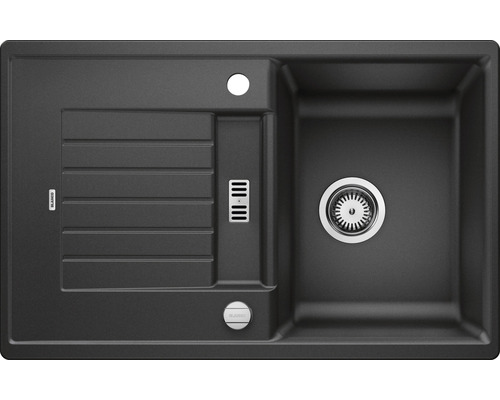 BLANCO Spoelbak Zia 45 S antraciet 50x78 cm Bovenaanzicht van een spoelbak met afdruiprek