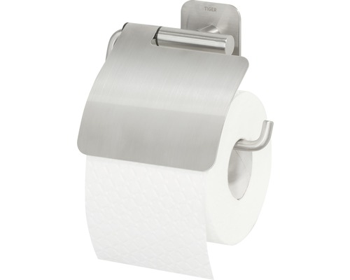 Toiletpapierhouder van roestvrij staal met papierrol
