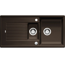 Spoelbak met afdruiprek en twee spoelbakken