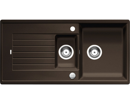 Spoelbak met afdruiprek en twee spoelbakken