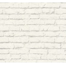 Behang met steenmuurmotief