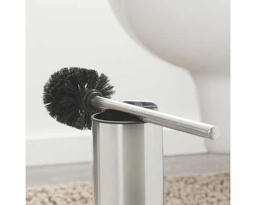Toiletborstel met roestvrijstalen houder