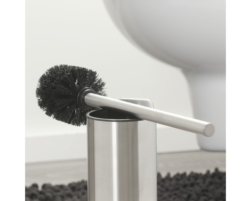 Toiletborstel met roestvrijstalen houder