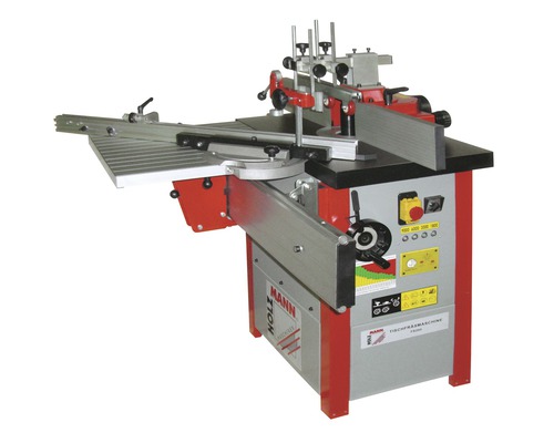 Holzmann tafel freesmachine met diverse instellingen en bedieningselementen.