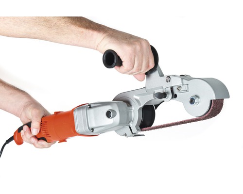 Handschuurmachine in gebruik