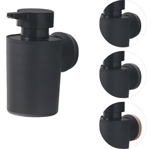 Zwarte zeepdispenser voor wandmontage