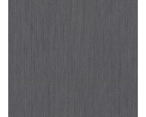 A.S. CRÉATION Vliesbehang 36500-1 Michalsky 3 effen strepenreliëf zwart Grijs vinylbehang met fijne structuur