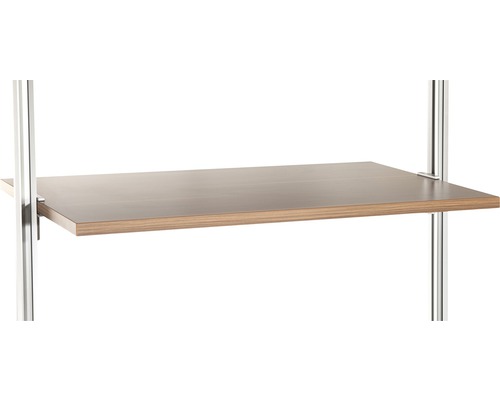 Houten plank met metalen beugel