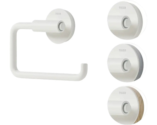 Toiletpapierhouder van metaal met verschillende bevestigingsmethoden