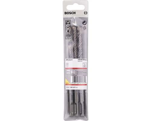 Bosch Logo. SDS plus 5 steenboor set, diameter 6, 8, 10 mm