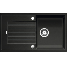 Zwarte spoelbak met afdruiprek en spoelbak