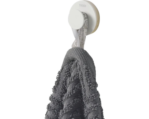 Tiger logo handdoekhaak met opgehangen handdoek