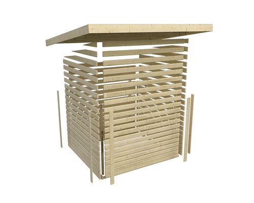 Houtopslag voor de tuin voor zelfmontage