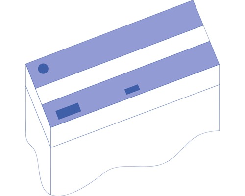 Bovenaanzicht van een dekking