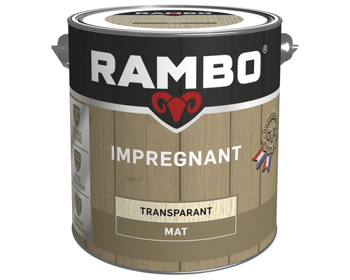 RAMBO Impregneerbeits impregnant transparant mat kleurloos 2,5 l Rambo impregneermiddel transparant, blik