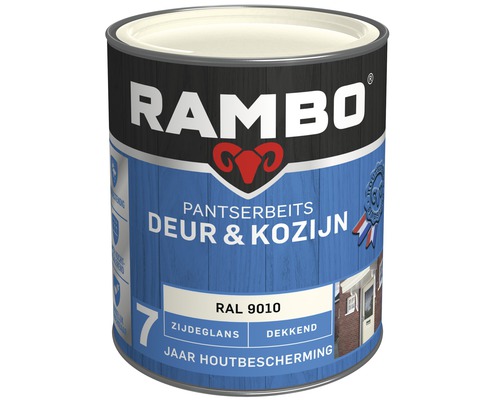 RAMBO Pantserbeits Deur & Kozijn zijdeglans dekkend RAL 9010 750 ml-0