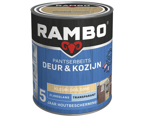 RAMBO Pantserbeits Deur & Kozijn zijdeglans transparant kleurloos 750 ml