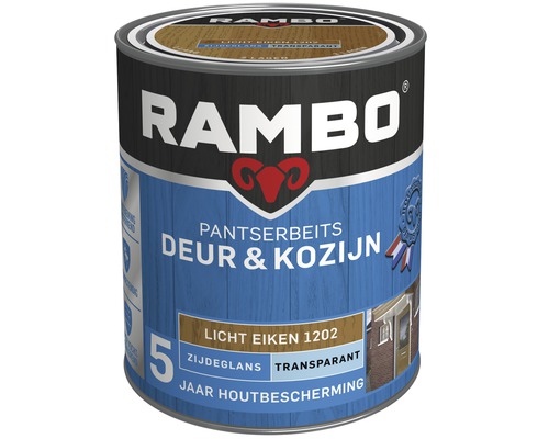 RAMBO Pantserbeits Deur & Kozijn zijdeglans transparant licht eiken 750 ml