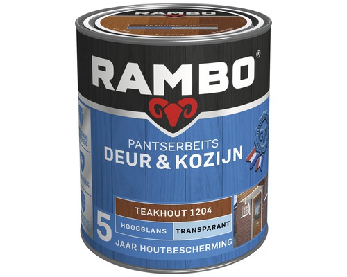 RAMBO Pantserbeits Deur & Kozijn hoogglans transparant teak 750 ml