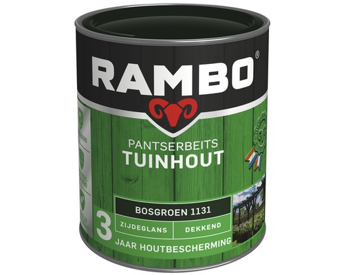 RAMBO Pantserbeits Tuinhout zijdeglans dekkend bosgroen 750 ml