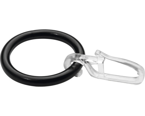 Gordijnringen met clip voor gordijnbevestiging