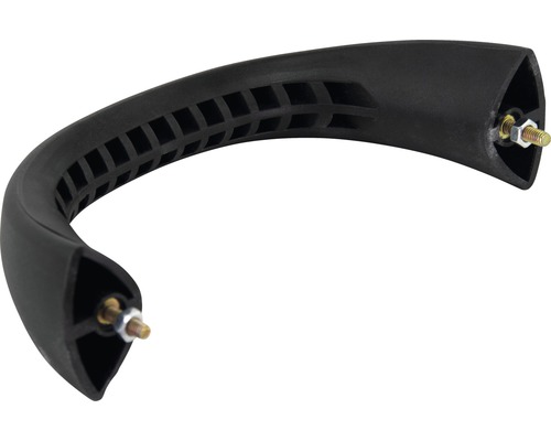 Zwarte kunststof handgreep met bevestigingsschroeven